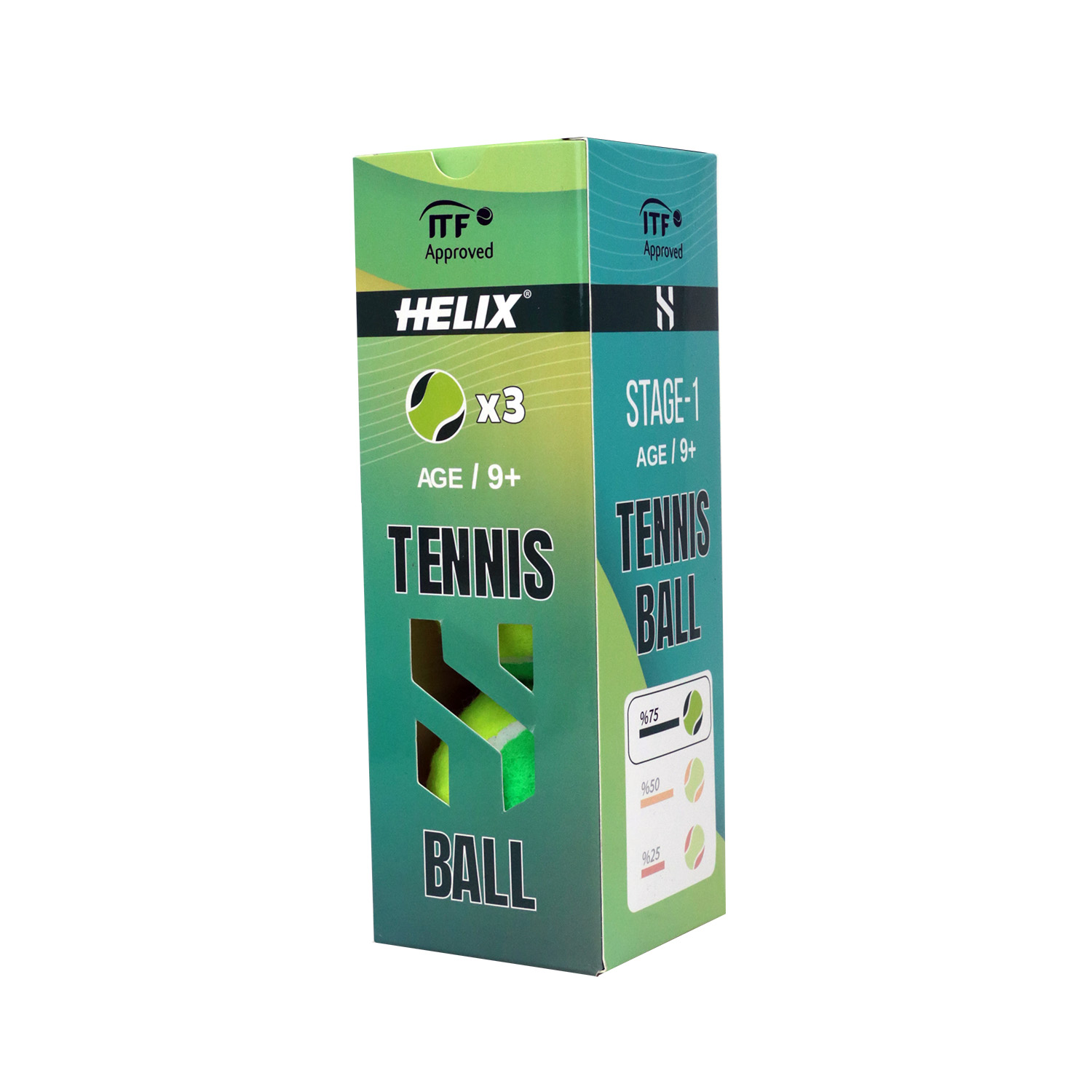 Helix 9+ Yaş ITF Onaylı Tenis Topu